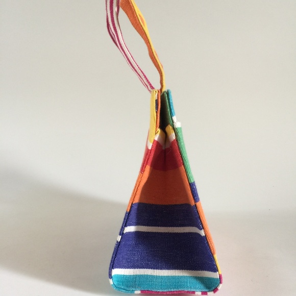 *SOLD* Bold Colorful Striped Summer Purse - Picture 4 of 5